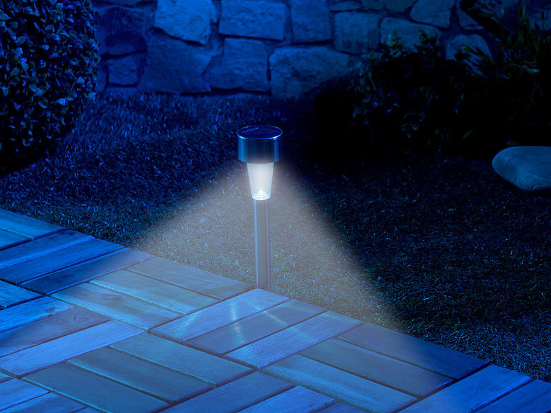 ; LED-Solar-Dachrinnenleuchten mit PIR-Sensoren & Nachtlicht-Funktion, Solar-LED-Gartenfackeln 