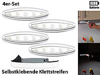 Lunartec Stick-&-Push-Light "Silver Giant" 4er-Set; LED-Batterieleuchten mit Bewegungsmelder LED-Batterieleuchten mit Bewegungsmelder LED-Batterieleuchten mit Bewegungsmelder LED-Batterieleuchten mit Bewegungsmelder 