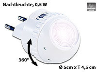 Lunartec Nachtlicht mit 360° ausrichtbarem Lichtkegel, Dämmerungssensor; LED-Solar-Lichterketten (warmweiß) LED-Solar-Lichterketten (warmweiß) 