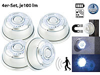 Lunartec LED-Nachtlicht mit Bewegungsmelder & Magnethalterung 4er-Set; Lampen-Einbaufassungen Lampen-Einbaufassungen Lampen-Einbaufassungen Lampen-Einbaufassungen 