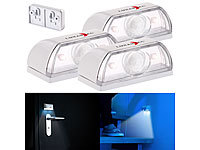 Lunartec 3er-Set Mini-LED-Treppenleuchten & Nachtlicht, PIR-Bewegungssensor; Lampen-Einbaufassungen Lampen-Einbaufassungen Lampen-Einbaufassungen Lampen-Einbaufassungen 