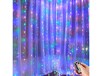 Lunartec RGB-LED-Lichtervorhang, 300 LEDs, Fernbedienung, 3x3 m, Timer, USB