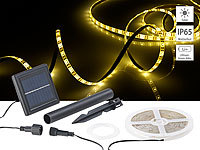 Lunartec Solar-LED-Streifen mit 180 warmweißen LEDs, 3 m, wetterfest IP65; LED-Lichtbänder LED-Lichtbänder LED-Lichtbänder LED-Lichtbänder 