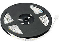 Lunartec LED-Streifen, LE-500WMN, 5 m, weiß/warmweiß, Innenbereich; LED-Lichtbänder Outdoor 