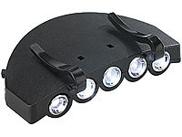 Lunartec Universal-Clip-Licht für Baseball-Caps, mit 5 weißen LEDs