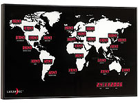 Lunartec Digitale Weltzeit-Uhr mit 24 Weltstädten