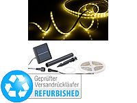 Lunartec Solar-LED-Streifen mit 180 warmweißen LEDs,Versandrückläufer; LED-Lichtbänder LED-Lichtbänder 