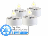 ; Akku-LED-Teelicht-Sets mit Ladestation, Solar-Windlichter Akku-LED-Teelicht-Sets mit Ladestation, Solar-Windlichter 