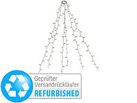 Lunartec Weihnachtsbaum-Überwurf-Lichterkette Versandrückläufer; LED-Solar-Lichterketten (warmweiß), LED-Lichterketten für innen und außen 