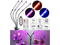 Lunartec 4-flammige LED-Pflanzenlampe, rot & blau, 360°-Schwanenhals, USB; LED-Pflanzenwachstums-Streifen LED-Pflanzenwachstums-Streifen LED-Pflanzenwachstums-Streifen LED-Pflanzenwachstums-Streifen 