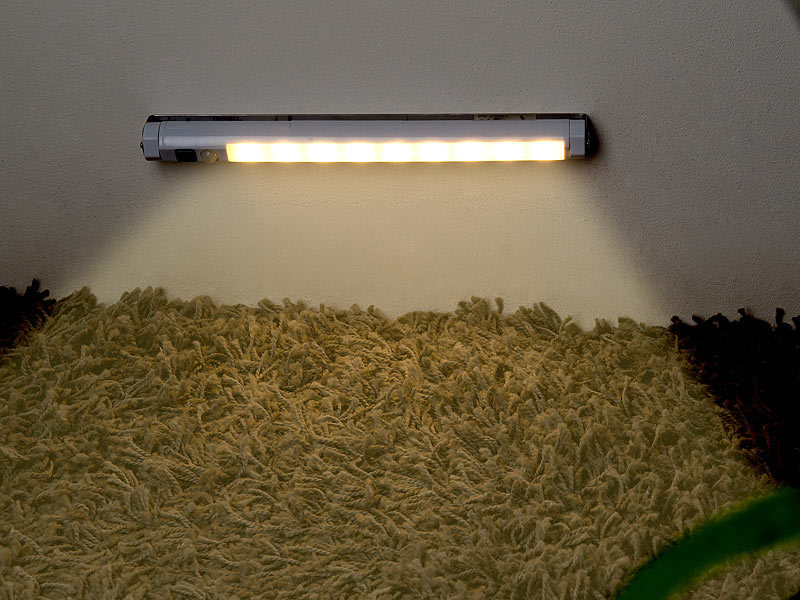 Lunartec LED-Lichtleiste mit Bewegungsmelder und Lichtsensor