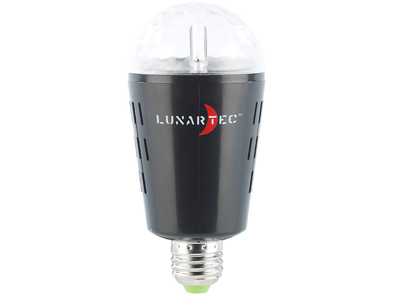 Lunartec Disco-LED-Lampe mit Sternenfunkel-Effekt & Soundsensor, E27