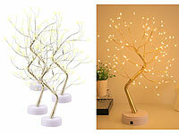 Lunartec Goldfarbener LED-Baum, Weihnachts-LED-Licht-Baum