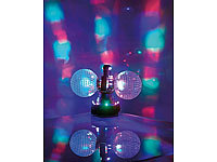 Lunartec Mini Discokugel: 3er-Set Mini-RGB-Disco-Licht, Akustik