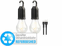 Lunartec Zelt-Campinglampe, LED-Camping-Glühbirne, Angellampen