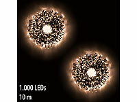 Lunartec LED-Lichterkette innen, Büschellichterkette Outdoor