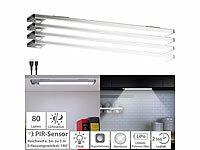 Lunartec 4er-Set Akku-LED-Lichtleiste, Licht & Bewegungssensor, tageslichtweiß; LED-Lichtbänder LED-Lichtbänder LED-Lichtbänder 