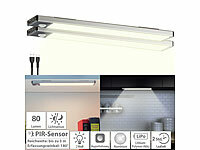 Lunartec 2er-Set Akku-LED-Lichtleiste, Licht-&Bewegungssensor, 2 Modi, warmweiß; LED-Lichtbänder LED-Lichtbänder LED-Lichtbänder 